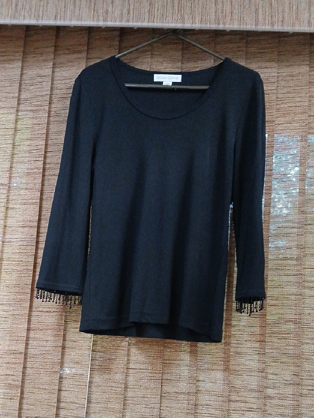 VTG 90s Casual Corner Minimalist Fluid Black Top